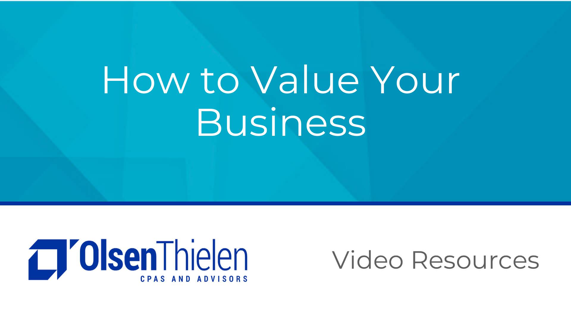 How to Value Your Business